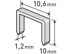 Spony 10mm, 11,3x0,52x0,70mm, balenie 1000ks