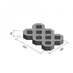 Zatrávňovacia dlažba 60x40x8cm