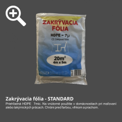 fólia zakrývacia 7mic tenká 4x5m
