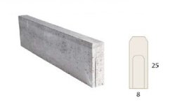 Obrubník  ABW 100x8x25, červený