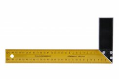 Uholník žltý, kombinácia oceľ - hliník 30cm