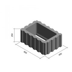 Svahová tvarovka Quadra velká hnědá