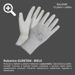 Rukavice GURETAN - biele (pár)