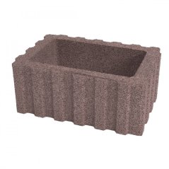 Svahová tvarovka Quadra velká hnědá