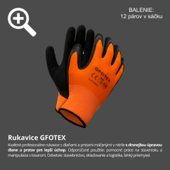 Rukavice oranžové č.10